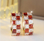 Checkered LOVE Earring
