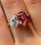 Double Stone Gold Plated Ring
