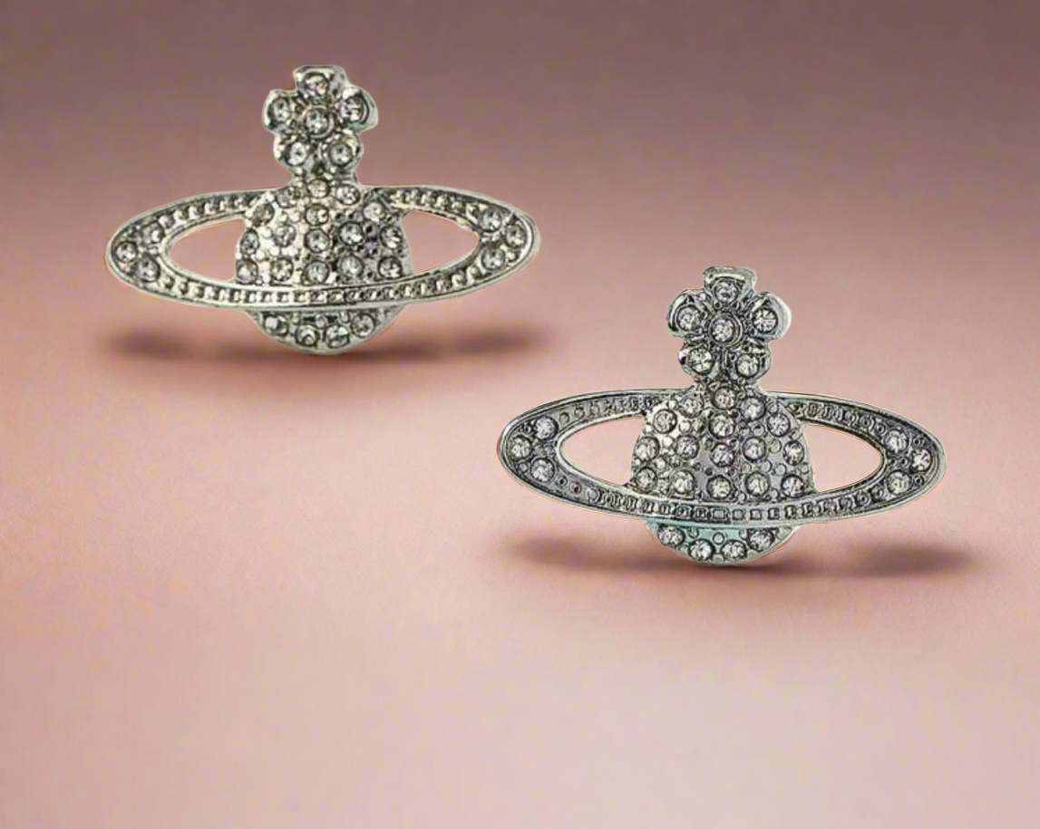 Crystal Orb Stud Earrings