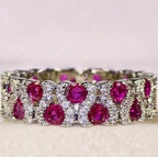 4-ever n love Classic Cubic Zirconia Micro Inlaid White Rhinestone Closed Ring