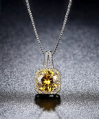 Canary yellow CZ Necklace