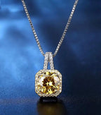 Canary yellow CZ Necklace