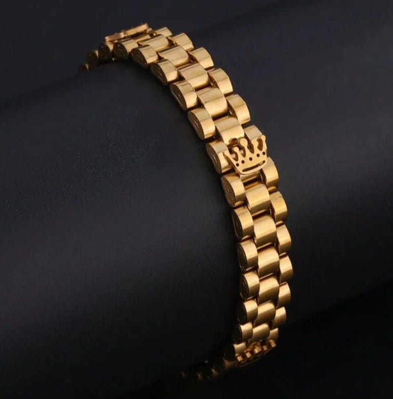 Men's Crown Link Bracelet