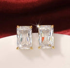 Emerald Cut Studs