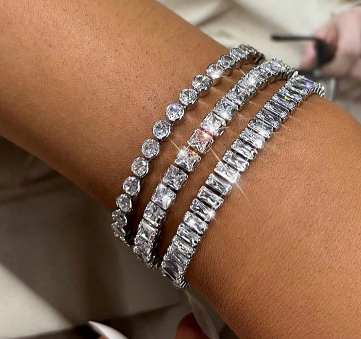 Diamond Bangles Stack