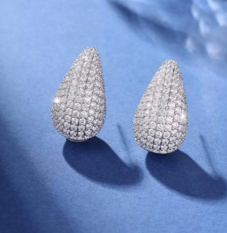 Teardrop with colored rhinestones