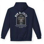 Man of Faith Cross Hoodie | Christian Faith Pullover, Scripture Graphic