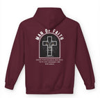 Man of Faith Cross Hoodie | Christian Faith Pullover, Scripture Graphic