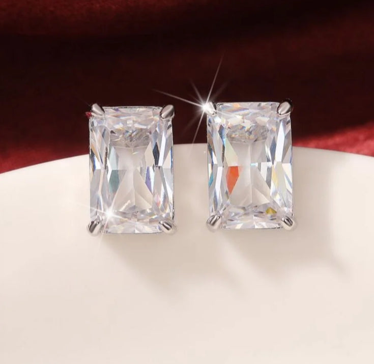 Emerald Cut Studs