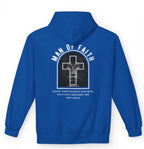 Man of Faith Cross Hoodie | Christian Faith Pullover, Scripture Graphic