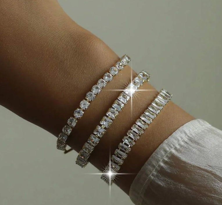 Diamond Bangles Stack