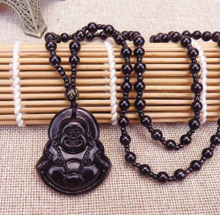 Buddha Pendant 3MM Flat Figaro Chain Necklace