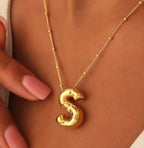 Solid Plated Initial Necklace