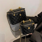 Box Clutch Handbag with Crossbody chain